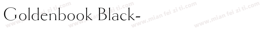Goldenbook Black字体转换